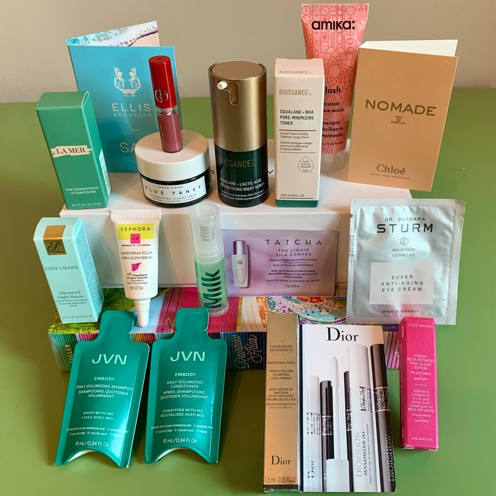 18 Item Travel Size Beauty Bundle with Skincare, Makeup, Haircare, and Fragrance